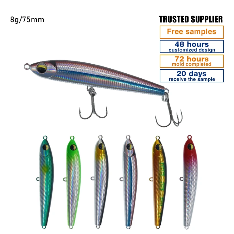 Topwater Sinking Hard Floating Salt Pencil Bait Saltwater Big Game Fish Lures Bass for Sea Fishing