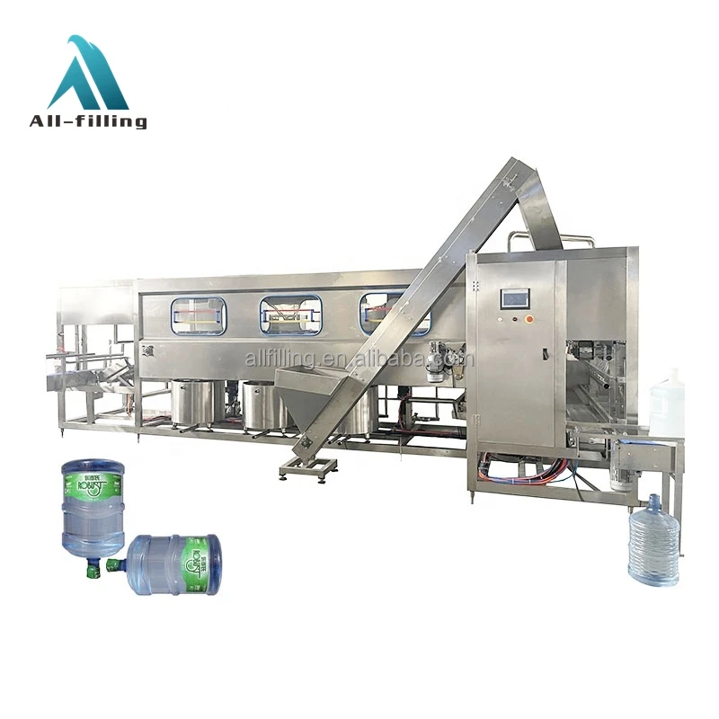 Automatic 20L barrel water filling line  3 5 gallon water filling machine