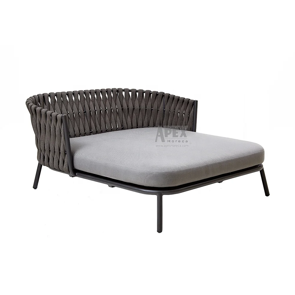 Lightweight Frame High- density Foam Waterproof Fabric Sun Bed UV Resistant Rope Daybed