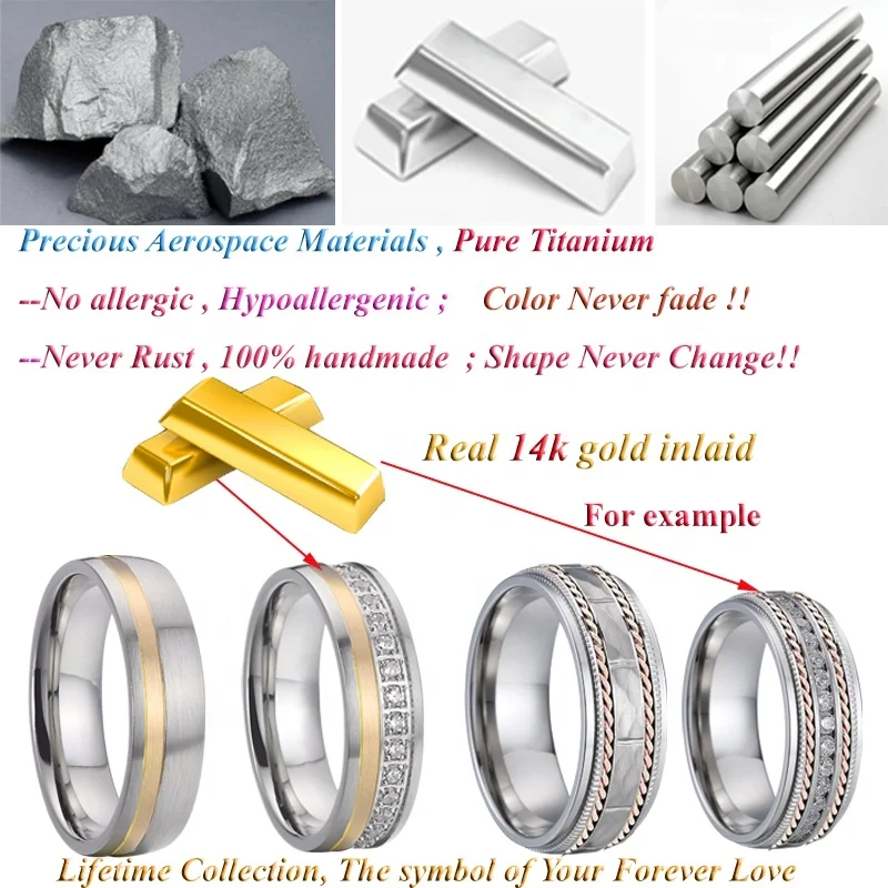 Custom Alliances Designer anillos bague anel Real 14k gold couple Wedding rings set for men and women moissanite diamond ring
