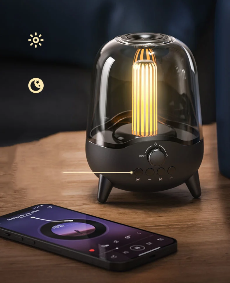 Bluetooth-колонка с подключением к ПК, FM-радио и свечой