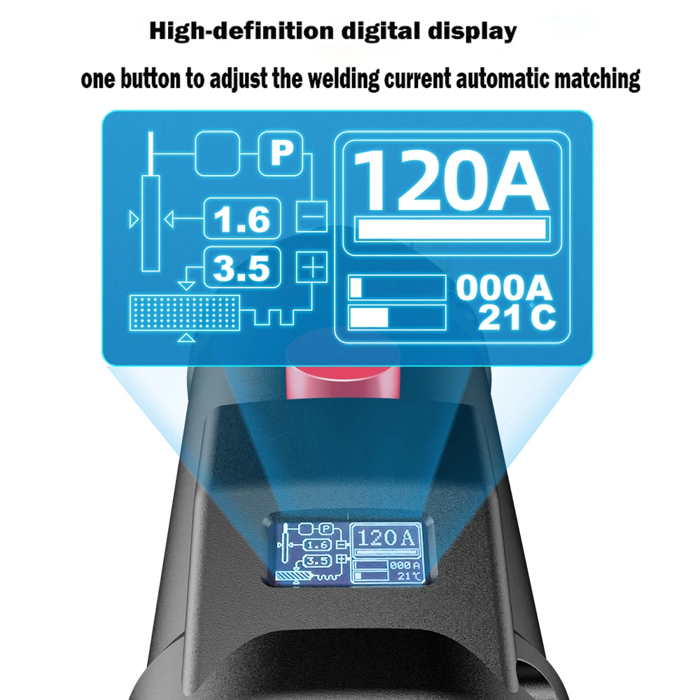  Hand-held ARC welding machine 220v Digital Mini Lightweight Portable Inverter AC Motor 50/60Hz 120A 3000w Welding