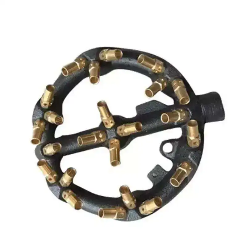 Lyroe High Efficiency Kitchen Cooking Stove Propane/Natural Gas Cast Iron Gas Jet Burner with 32 Brass Nozzles