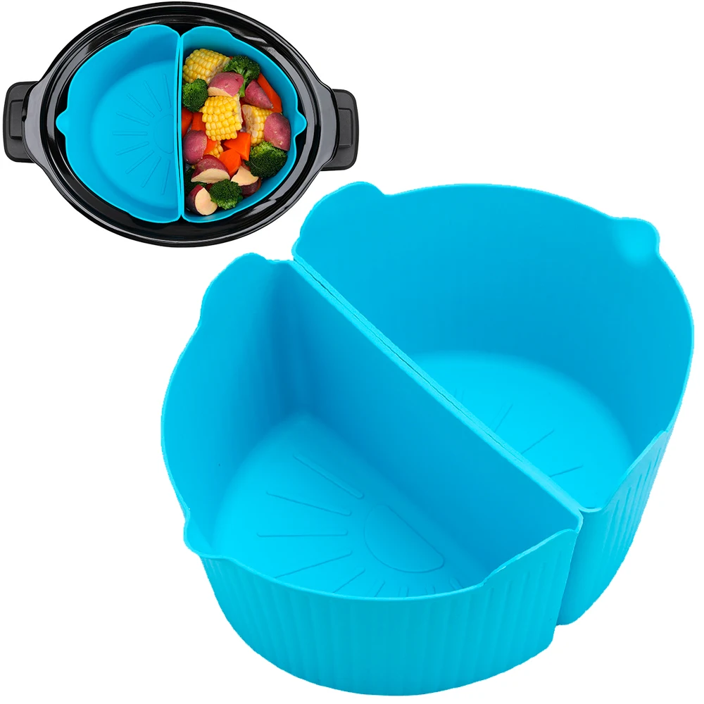 Factory Slow Cooker Divider Silicone Insert Liners Fit 6 Qt Crockpot Reusable Leakproof Silicone Slow Cooker Divider Liners