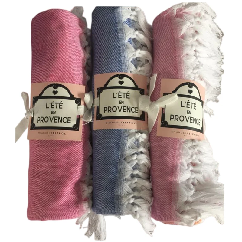 High Quality Custom Peshtemal Beach Towel 100x180 Cotton Turkish Towels Hammam Hamam Towel Abstract Woven OEM BSCI All-season