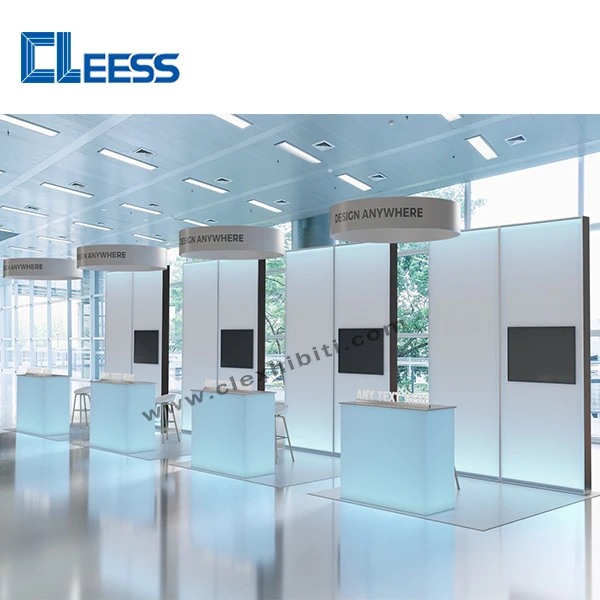 Custom Big Beauty Exhibition Booth Displays Arch Type Modular Movie Posters Light Box Display