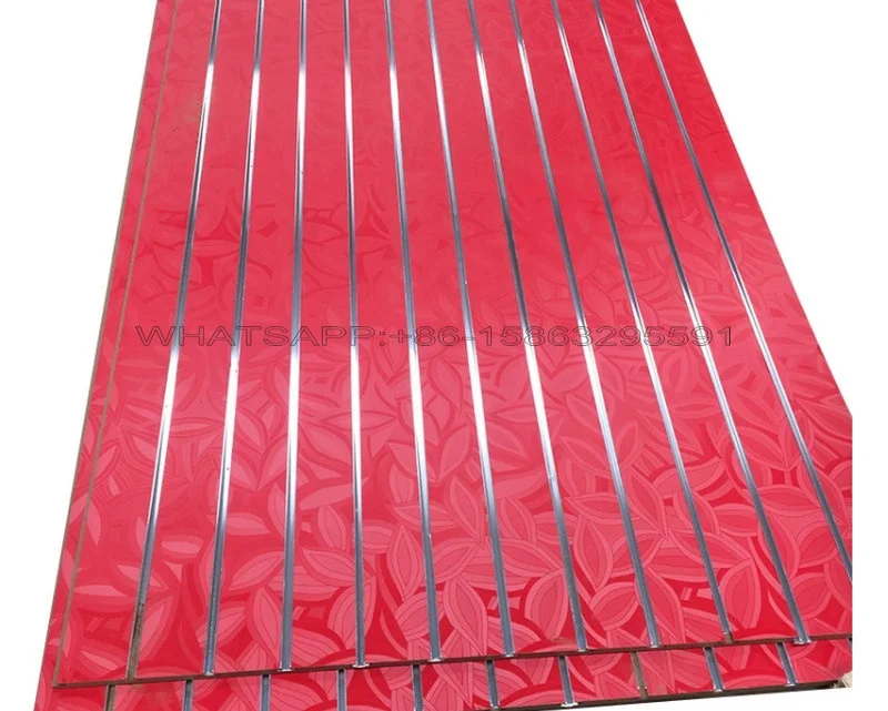 natural wood veneer, PVC foil, paint or lacquer faced slot MDF/slatwall