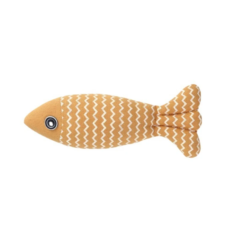 New Arrival Cute Fish Shape Interactive Catnip Cat Chew Toy For Cats Teeth Cleaning
