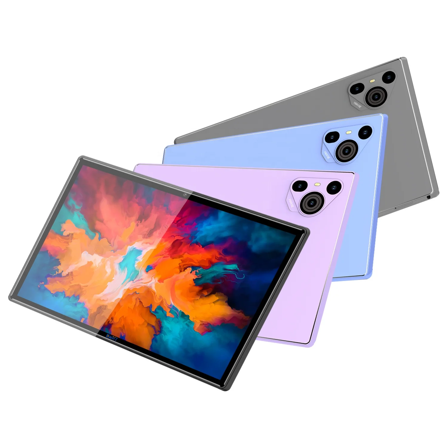 EXW 10.1 Inch Android 14 Tablet PC Hot Selling with 12GB 128GB Storage 2.0GHz CPU Keyboard Mouse Passive Pen Leather Case