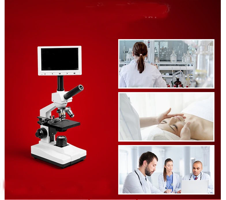 One drop of blood detection microscope for mites Beauty salon screen microscope with optional computer eyepiece