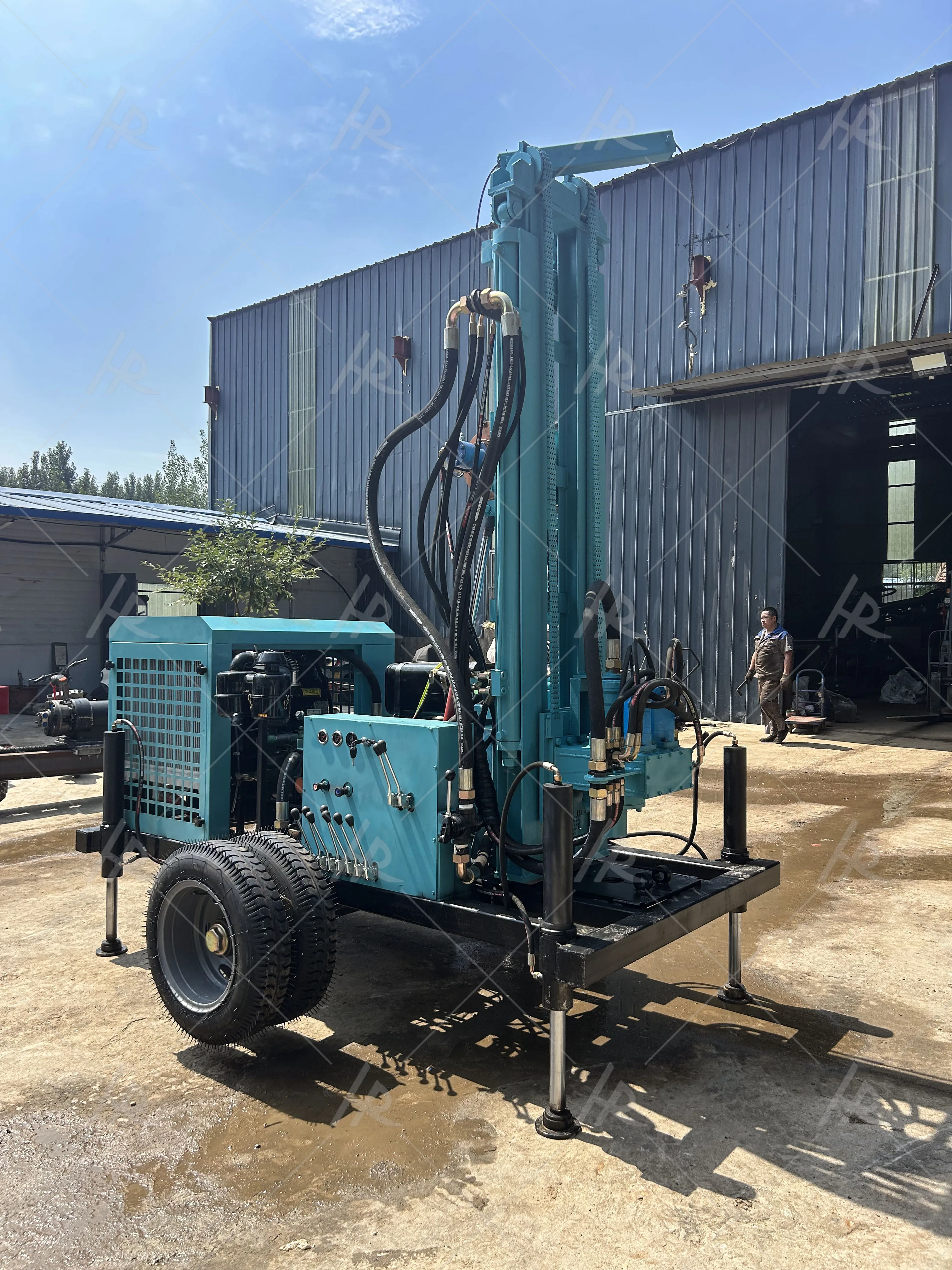 2024 New 78kw Deep Water Well Drilling Rig/300m Diesel Water Well Drilling Rig/DTH Drilling Equipment