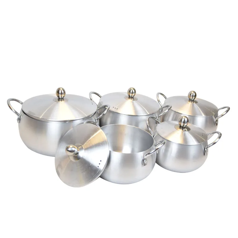 2021 Apple shape  aluminum cookware sets, 5pcs/set (18-26cm )aluminum cooking pot