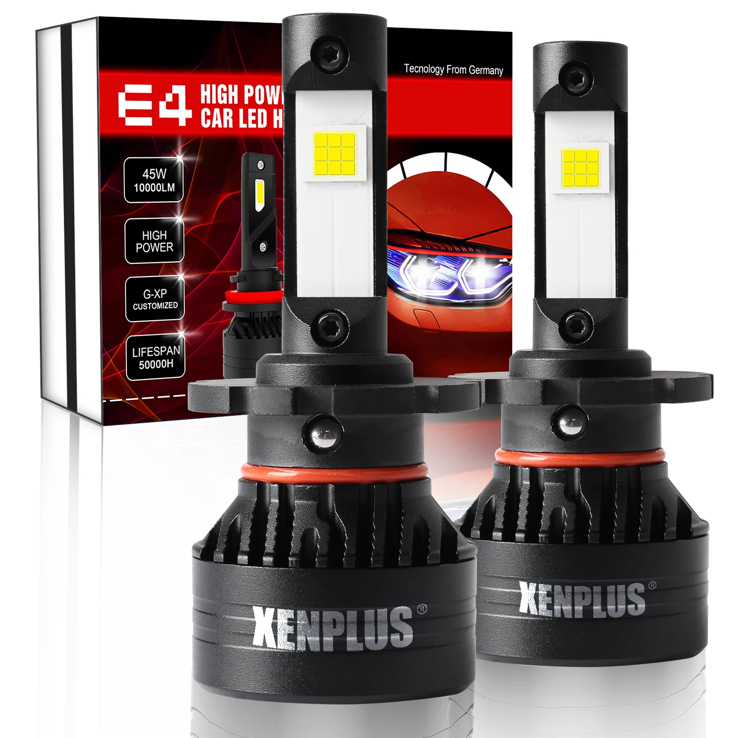 Xenplus E4 d серии 90w 20000lm GXP покупателей чип мотоцикл противотуманных фар автомобиля d1/2/3/4S светодиодные лампы для передних фар