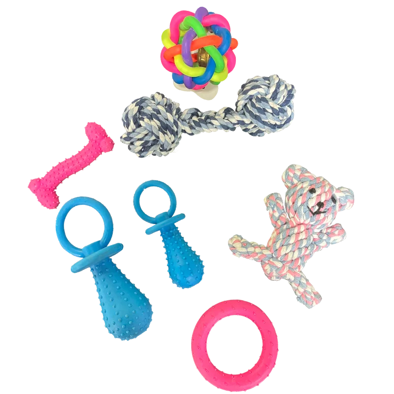 2021 Funny Handmade Cat Toys Set Training Interactive Dog Chew Molars Sound Toys Pet Toy For Teeth Cleaning