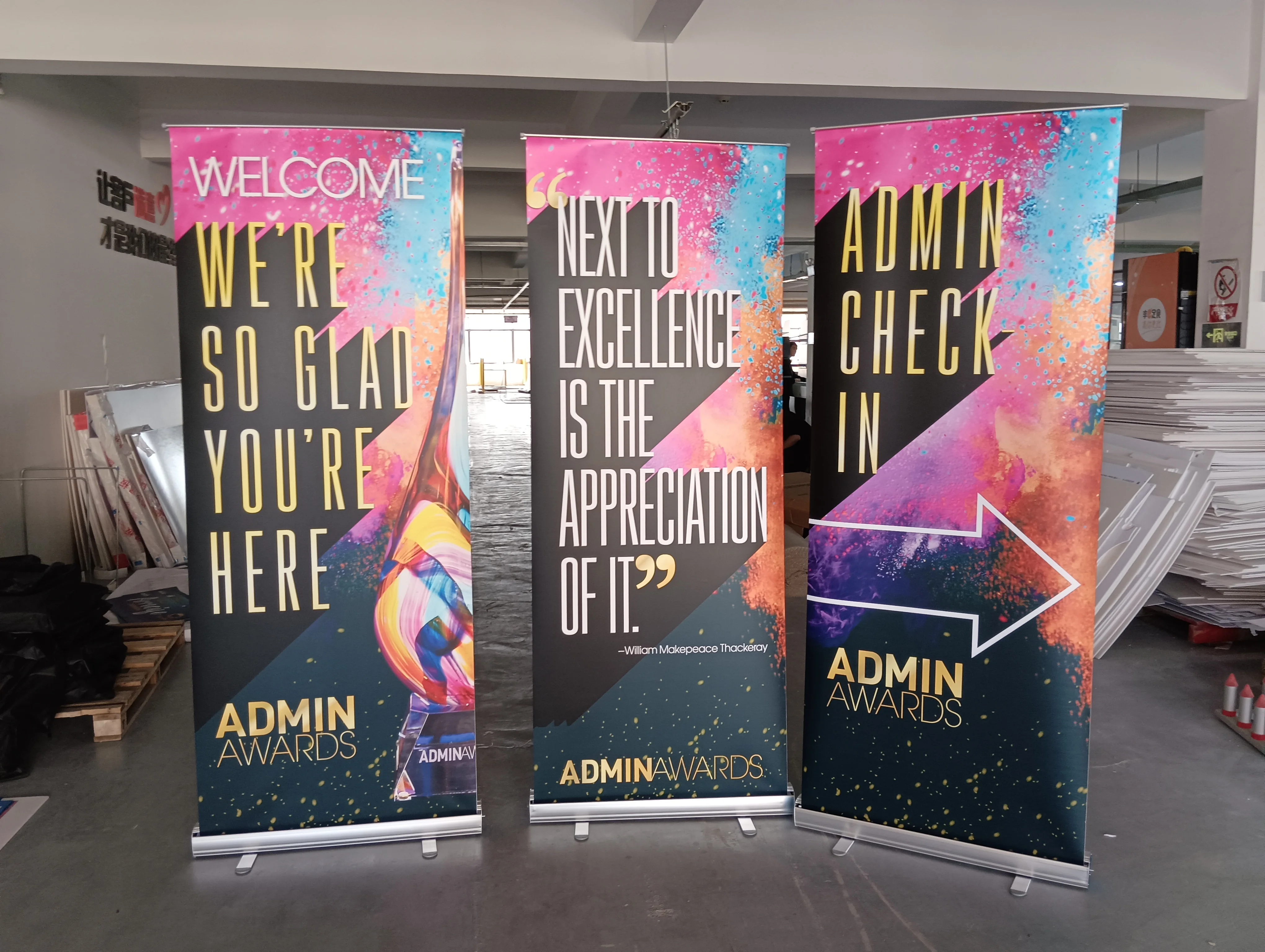 Best Selling Classic Aluminum  Retractable Roll-Up Marketing Banner Kakemono Advertising Background Banner Stand