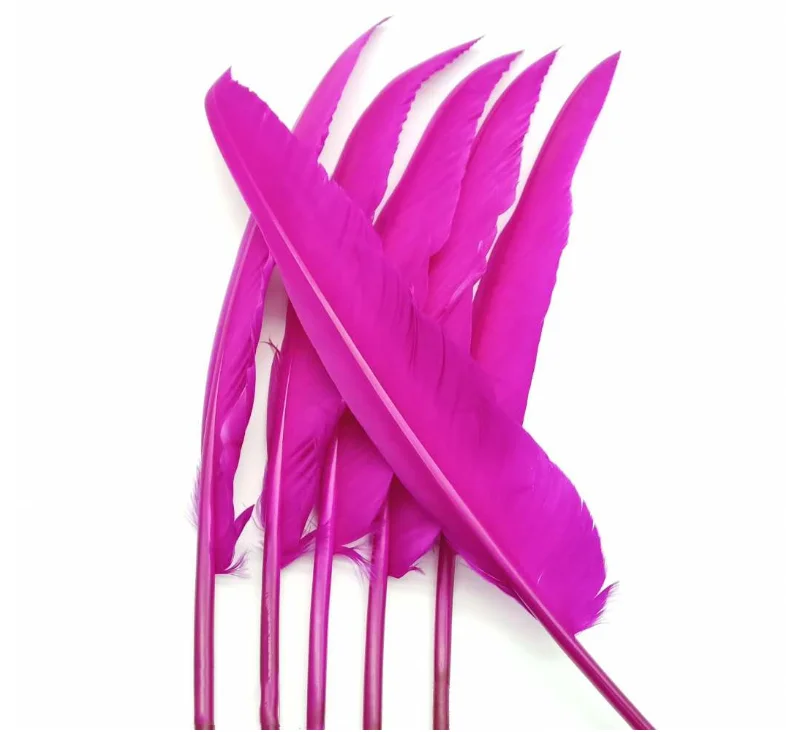 DIY Wholesale plume hot selling points bird black pink white blue carnival Cheap Wing feathers goose feather for sale