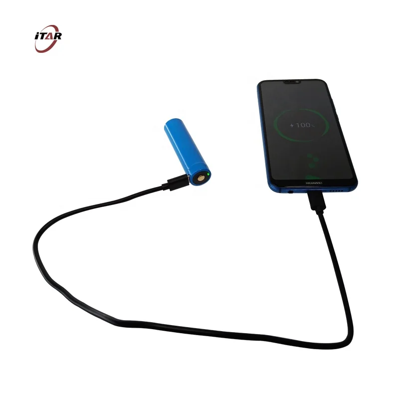 lithium ion battery rechargeable ICR 18650 3.7V 3500mAh USB type C charging and discharging battery cell