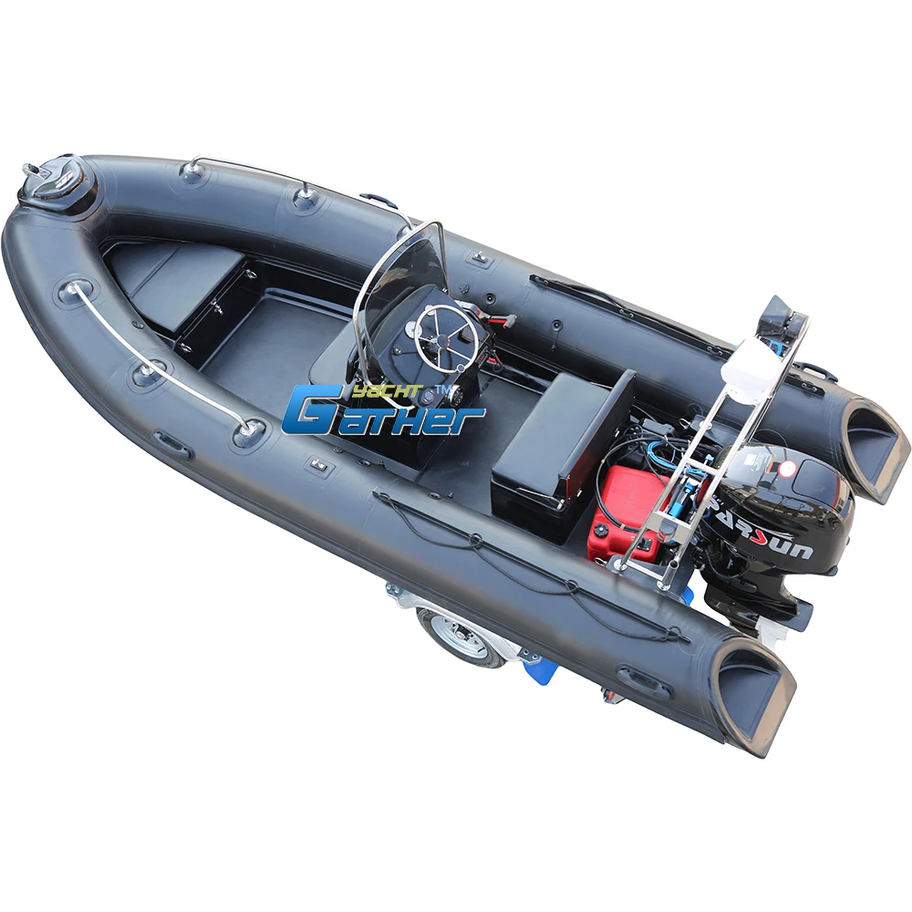 Новая Роскошная Двойная модель жесткого ребра hypalon надувная парусная лодка RIB480A с подбортным Мотором для семейного развлечения