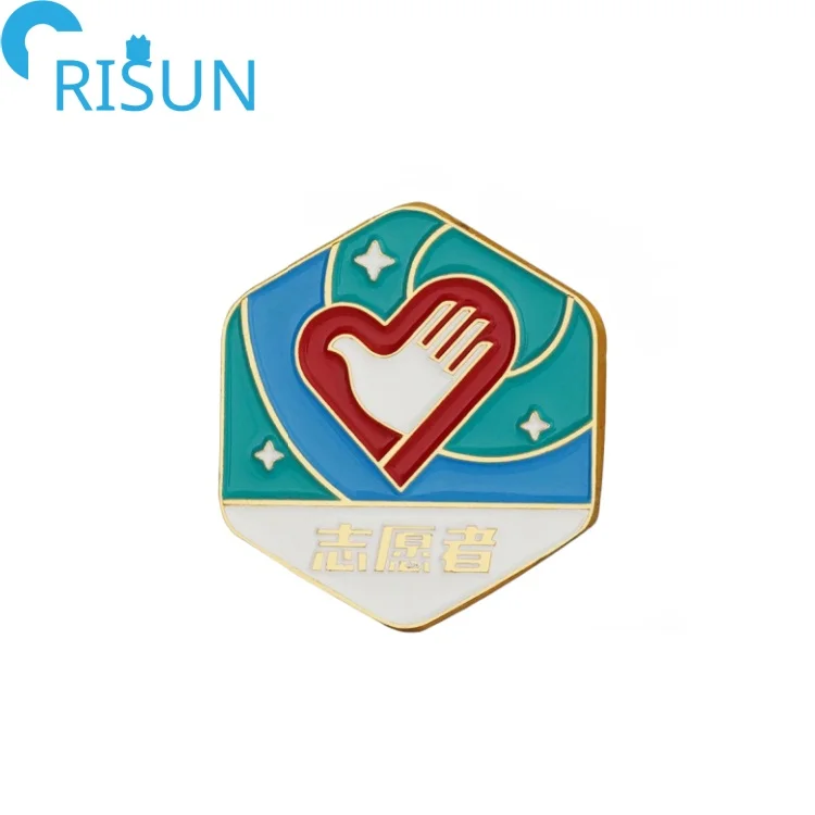Souvenirs Customized Soft Enamel Honorary School Badge Lapel Pins Badges Brooches Custom Company Activity Commemorative Badge