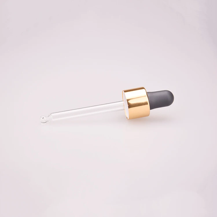 Customized color aluminum closure Glass dropper cap with pipette 18mm 20mm