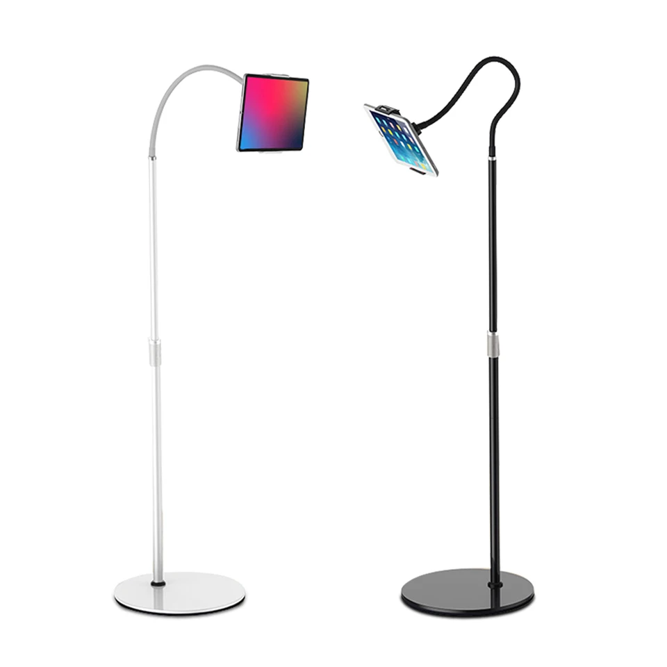Tablet Gooseneck Floor Stand Height Adjustable mobile phone holder stand For Cellphone And Pad