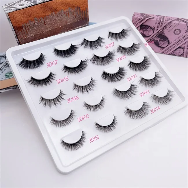 Qingdao Sunand bulk price 100% biodegradable plant fiber lashes one dollar eyelashes