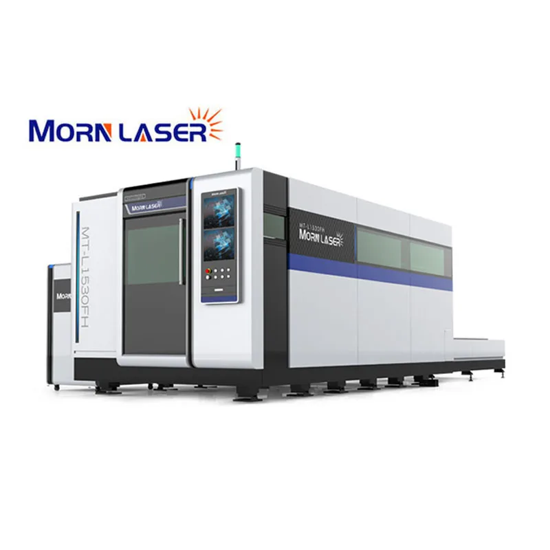 Morn 1kw 1.5kw 2kw 3kw 6kw fiber cnc sheet metal laser cutting machine for metal sheet stainless steel fully cover