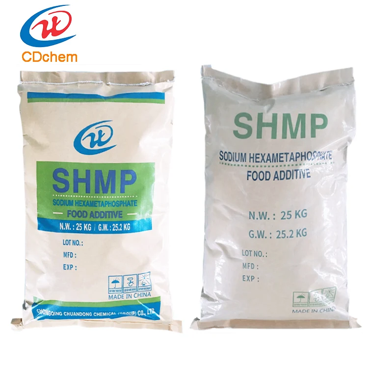 Water retaining agent sodium hexametaphosphate(SHMP) food grade produced by CDchem