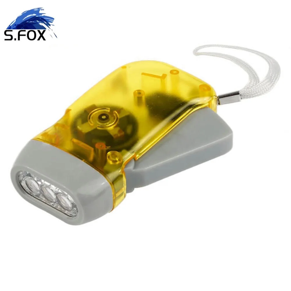 Outdoor Camping Emergency Flashlight Key Ring Mini Keychain Squeeze Light Micro LED Dynamo Flashlight