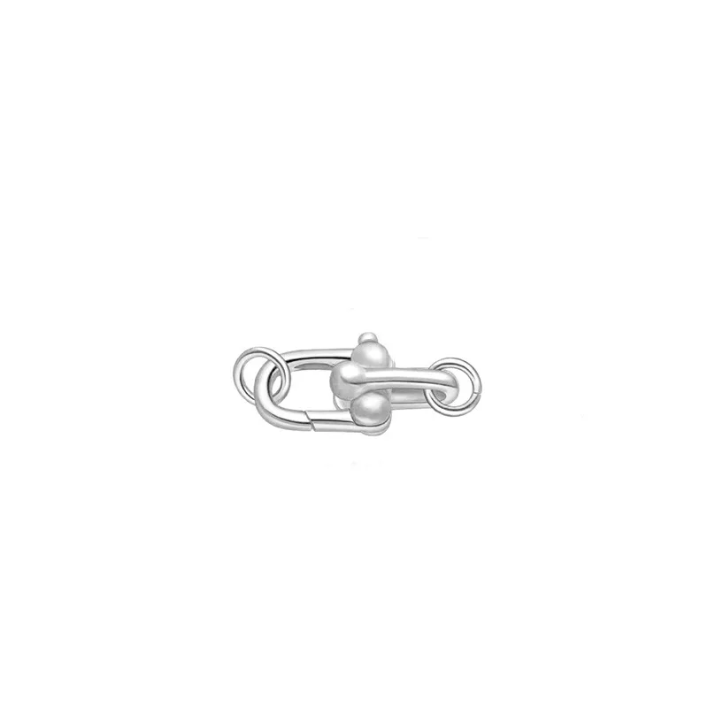 Type a Wholesale 925 Sterling Silver Snap Hook Spring Clasp Bolt Horseshoe Connector for Bracelet Necklace