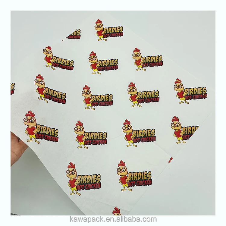 Food silicone oil paper Print logo baking sandwich hamburger bread wrapping paper