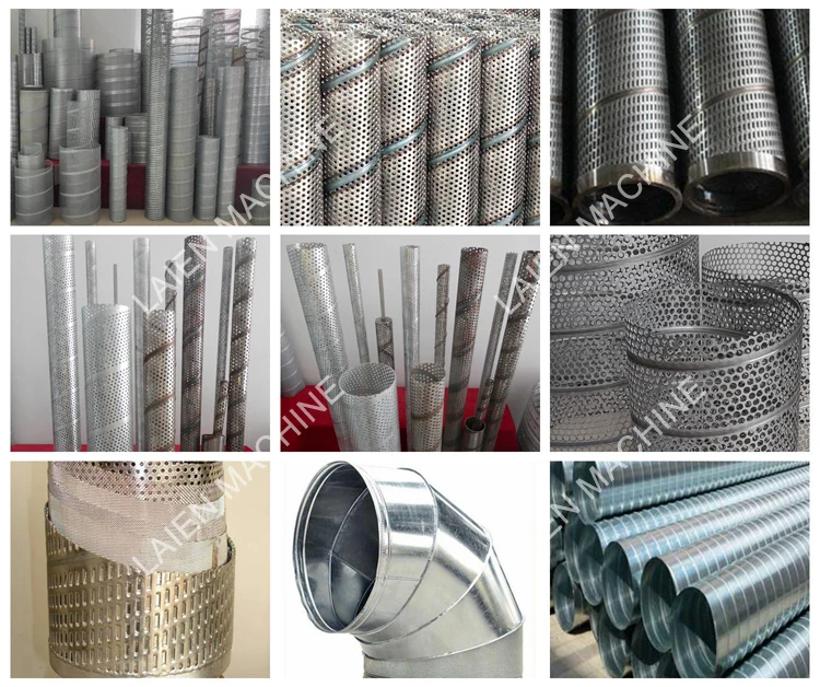 Spiral filter mesh production machine