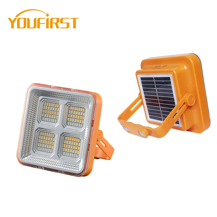 High Quality Portable Floodlight IP66 Waterproof 50W Outdoor Rechargeable LED Solar Emergency Light