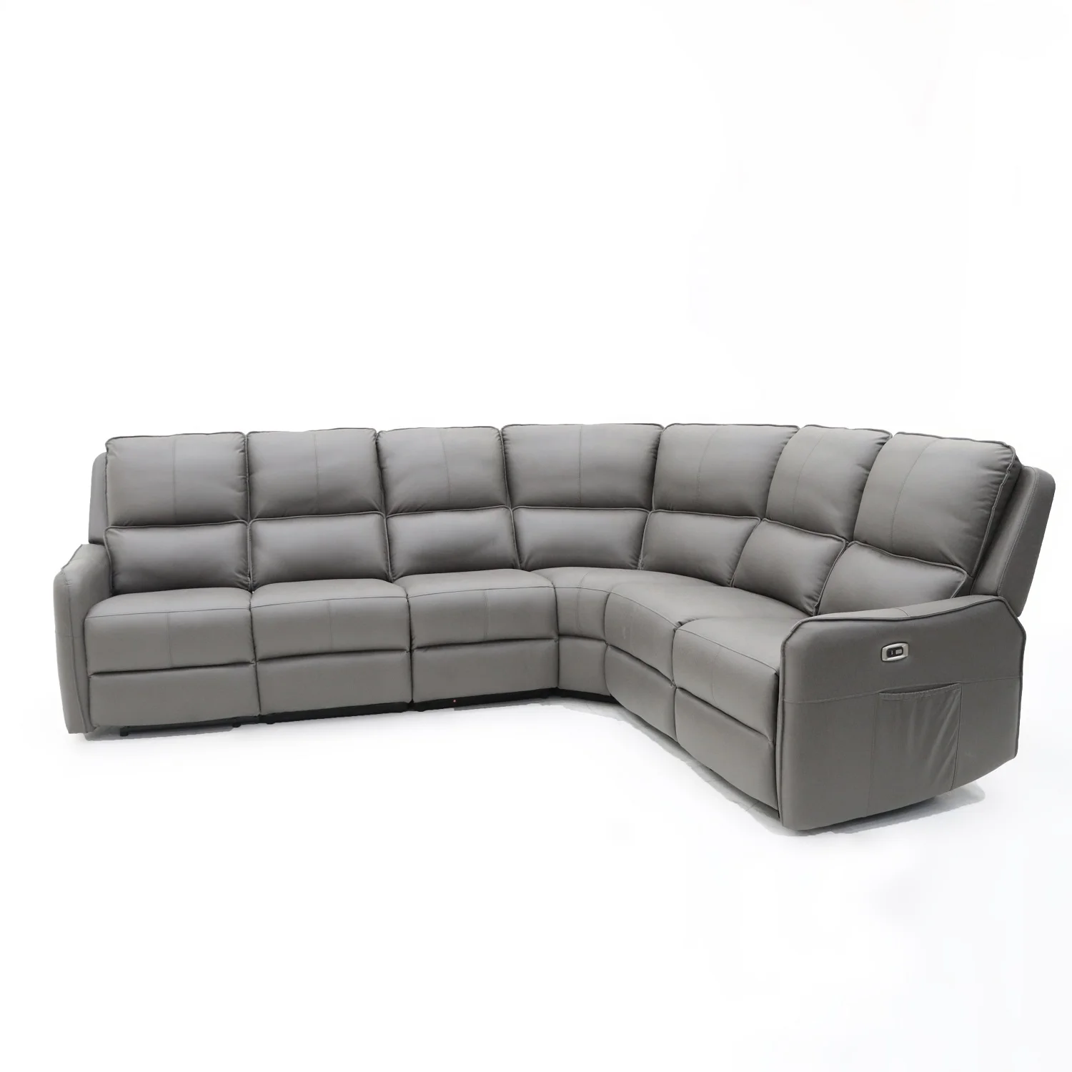 Geeksofa Lay Boy Living Room Sofa Corner Sectional Reclining Sofa 5 Seats Power Electric Functional Sofas With Type C For Home