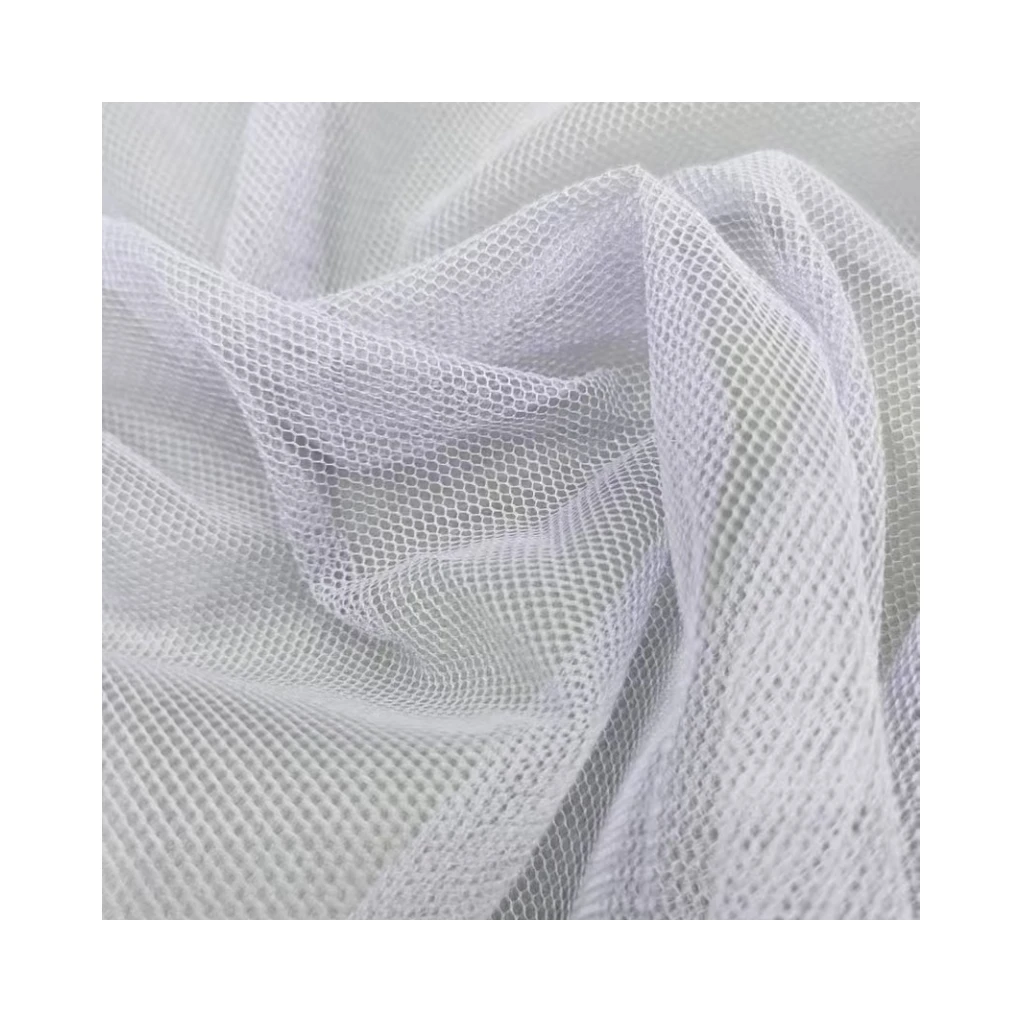 100% Polyester Plain Dyed Hexagonal Mesh Cloth Breathable Quick-Dry Soft Fabric for Outdoor Garments & Dresses Mosquito Netting