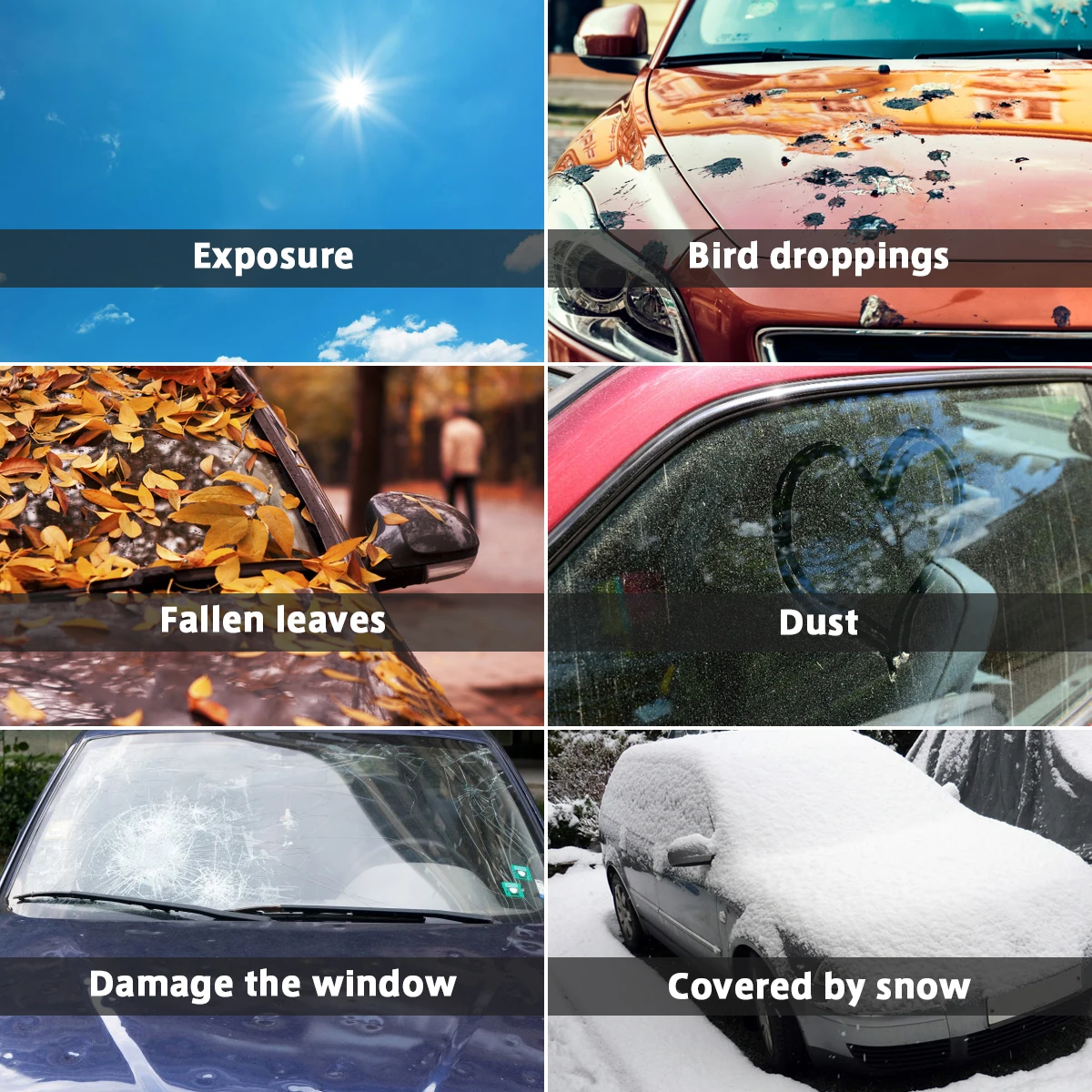 Зимнее покрытие для лобового стекла автомобиля, фургоны и внедорожники из ПЭВА, хлопка и нетканого материала для легковых и грузовых автомобилей 58X47 дюймов, защита от снега