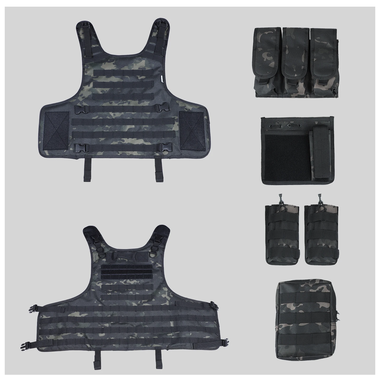 Doublesafe Custom Weight Security Vest Tactical Hunting Molle Tactical Personal Protective Camouflage Vest Plate Carrier For Men