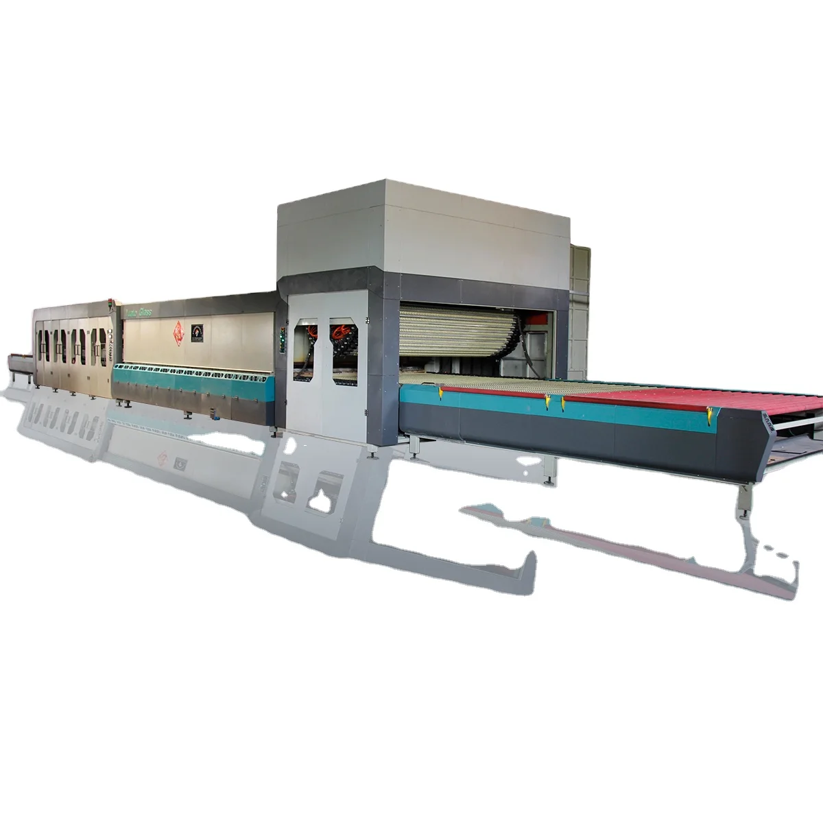 Cross Type tempered glass bending line Flat and bent Glass Tempering Line