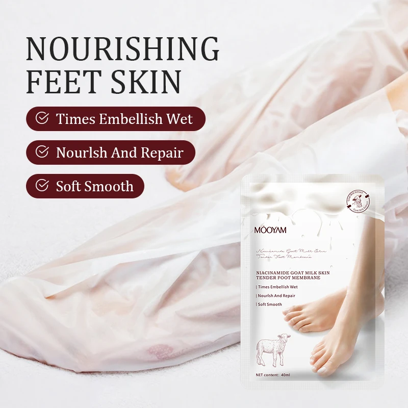 Wholesale Korea Callus Removal Foot Peel Mask Socks Moisturizing Pedicure Exfoliating Peeling Foot Mask With Goat Milk