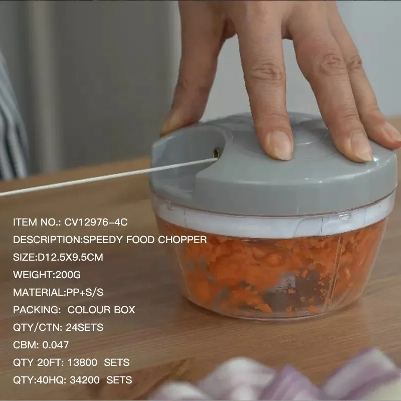 Mini Hand Pull Mincer Blender Mixer Processor Manual Food Chopper for Vegetable Fruits Nuts Onions