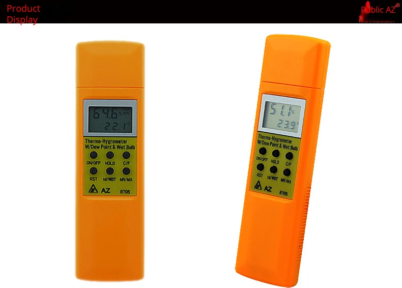 Ручной гигротермограф AZ8705 термометр для измерения влажности и с измерителем точки росы