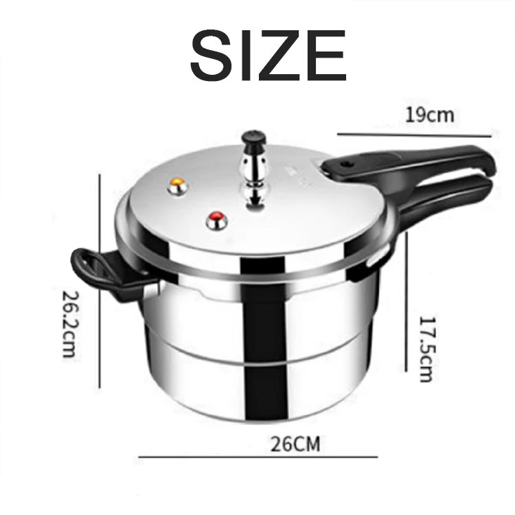 Customize Aluminium alloy pressure cookers with steamer induction base 3 / 4 /5 /7 / 9/11 liter