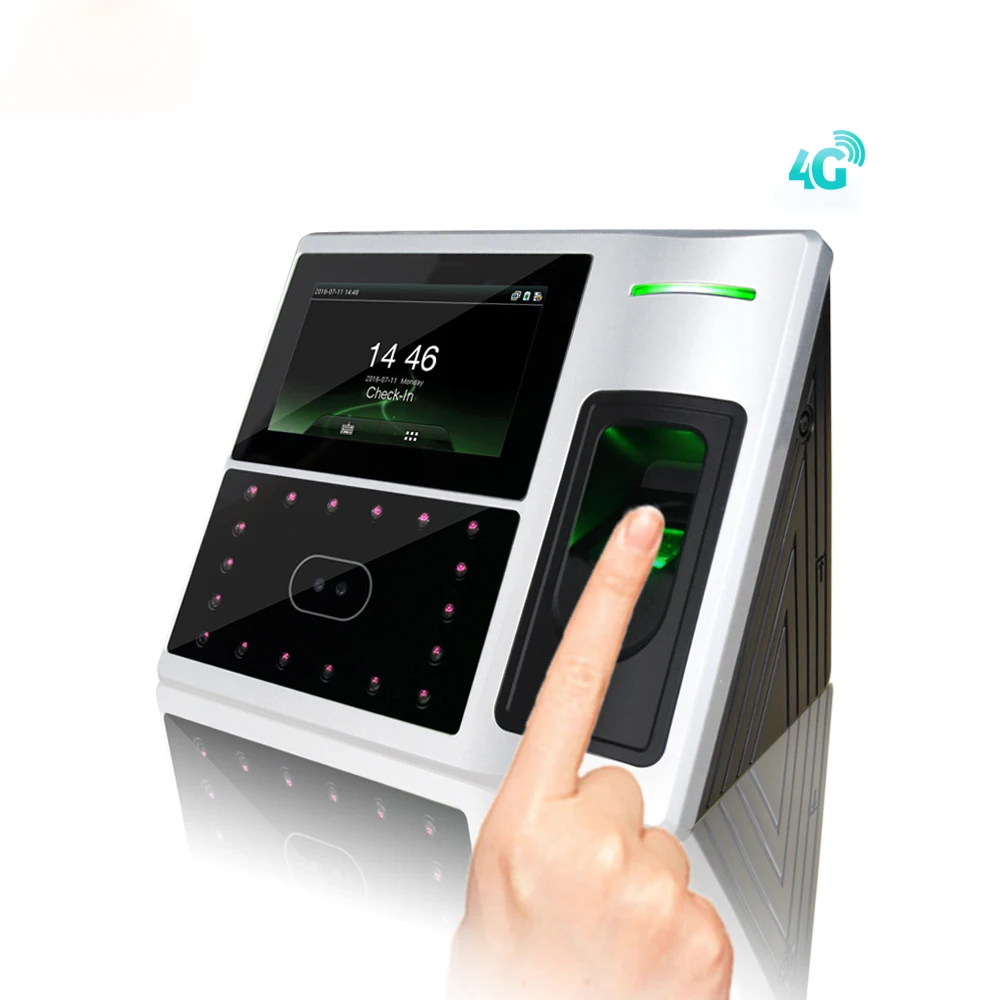 Biometric Fingerprint and Facial Recognition Access Control and RFID Card Time Attendance System with Battery WIFI/3G/4G/TCP