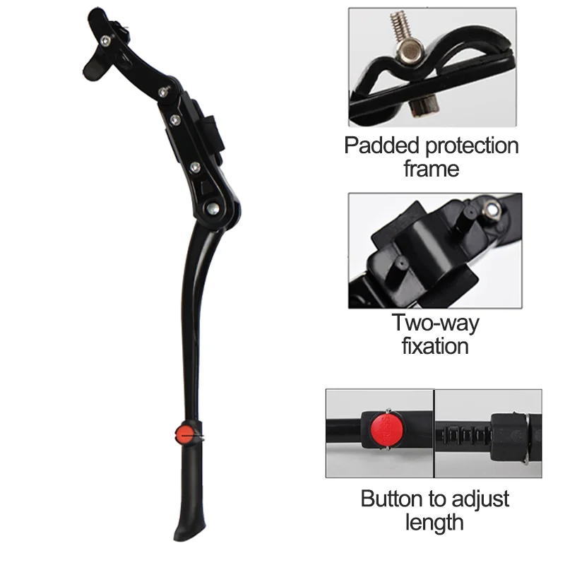 MTB Road Bicycle Kick Stand Aluminum Kickstand 24/26/27.5/29/700C Adjustable Mountain Bike Support Side Rear parkingrack