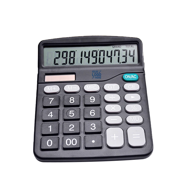 Механический программируемый Настольный калькулятор 12 цифр на солнечной батарее в современном стиле для детей