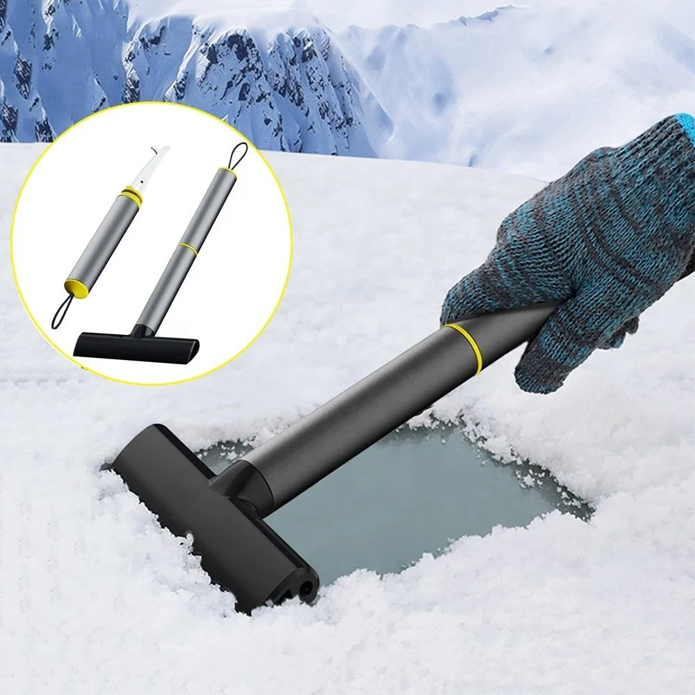 Universal Car Snow Tire Gravel Cleaning Tool Snow Sweeping Brush 2 In 1 Double Sided Removal Car Window Ice Snow Shovel