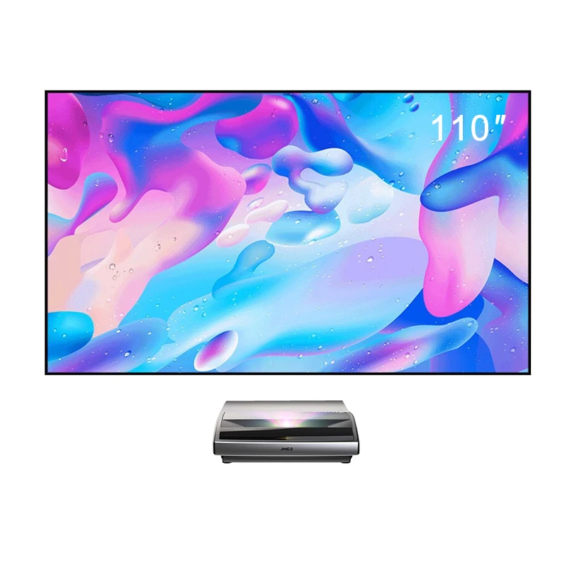 
Best Quality 100 inch 16:9 3D Fixed Frame Projector screen HBSP PET Crystal UST ALR/CLR Projection Screen for VAVA 4K Projector 