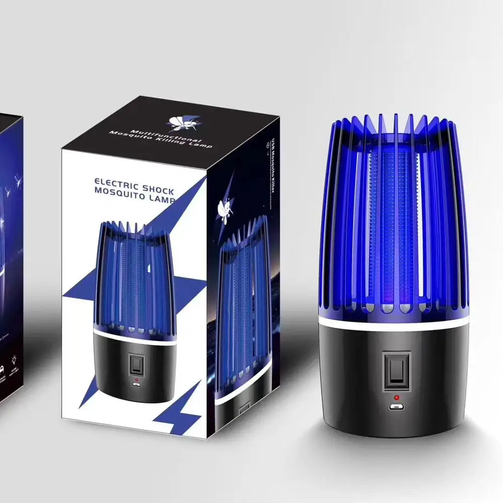 Electric Mosquito Killer Electric Shock Indoor Insect Zapper With Night Light,Safe 2000V High Powered UV Light Trap for Camping