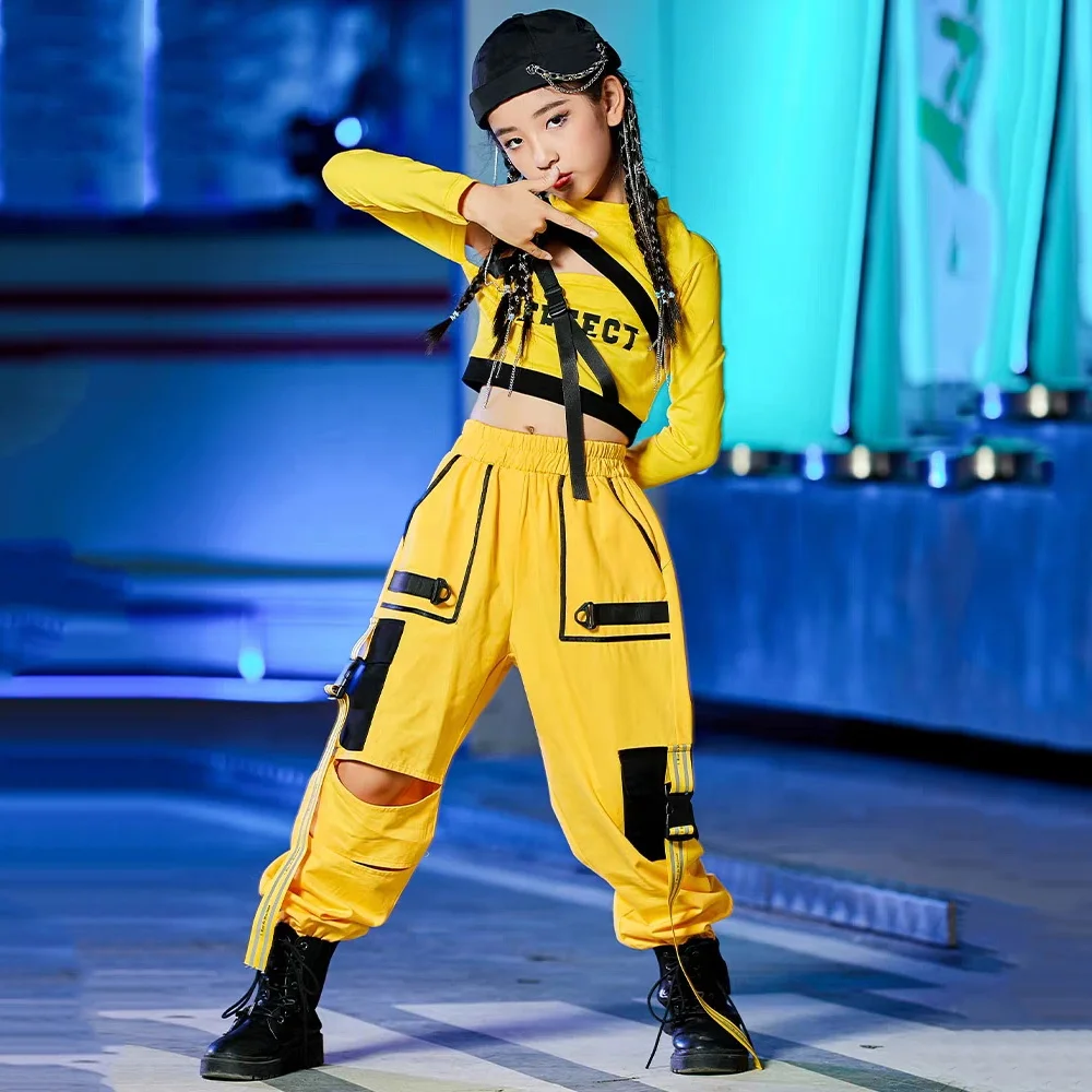 wholesale jazz street dance clothes suit girls hip hop clothing