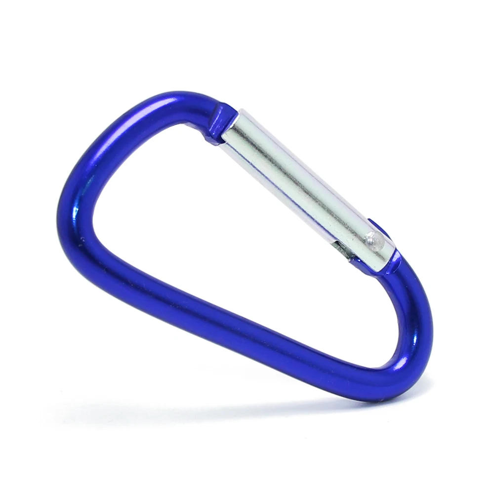 D Ring Shape Buckle Hook Clip Tools Snap Key Ring Outdoor Climbing Accessories Camping Keychain Metal Aluminum Keyring Carabiner